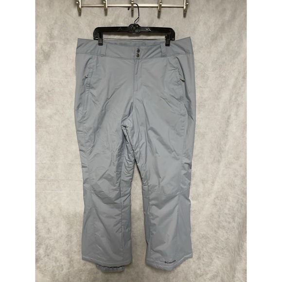 Columbia Snow Pants Women 1X Gray Modern Mountain 2 Tech Insulated Ski Snowboard - Picture 2 of 11